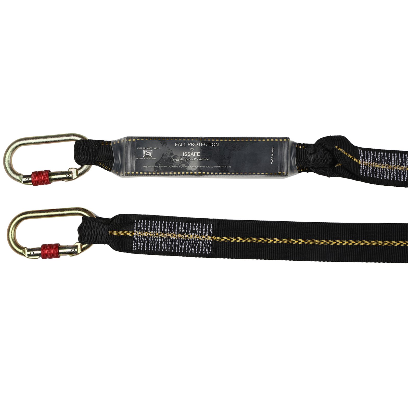 Energy Absorbing Webbing Lanyard with Carabiner Attachment - Image 2