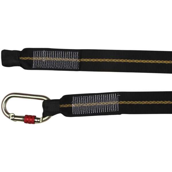 Webbing Lanyard with Loop Attachment and Carabiner Anchorage - Image 2