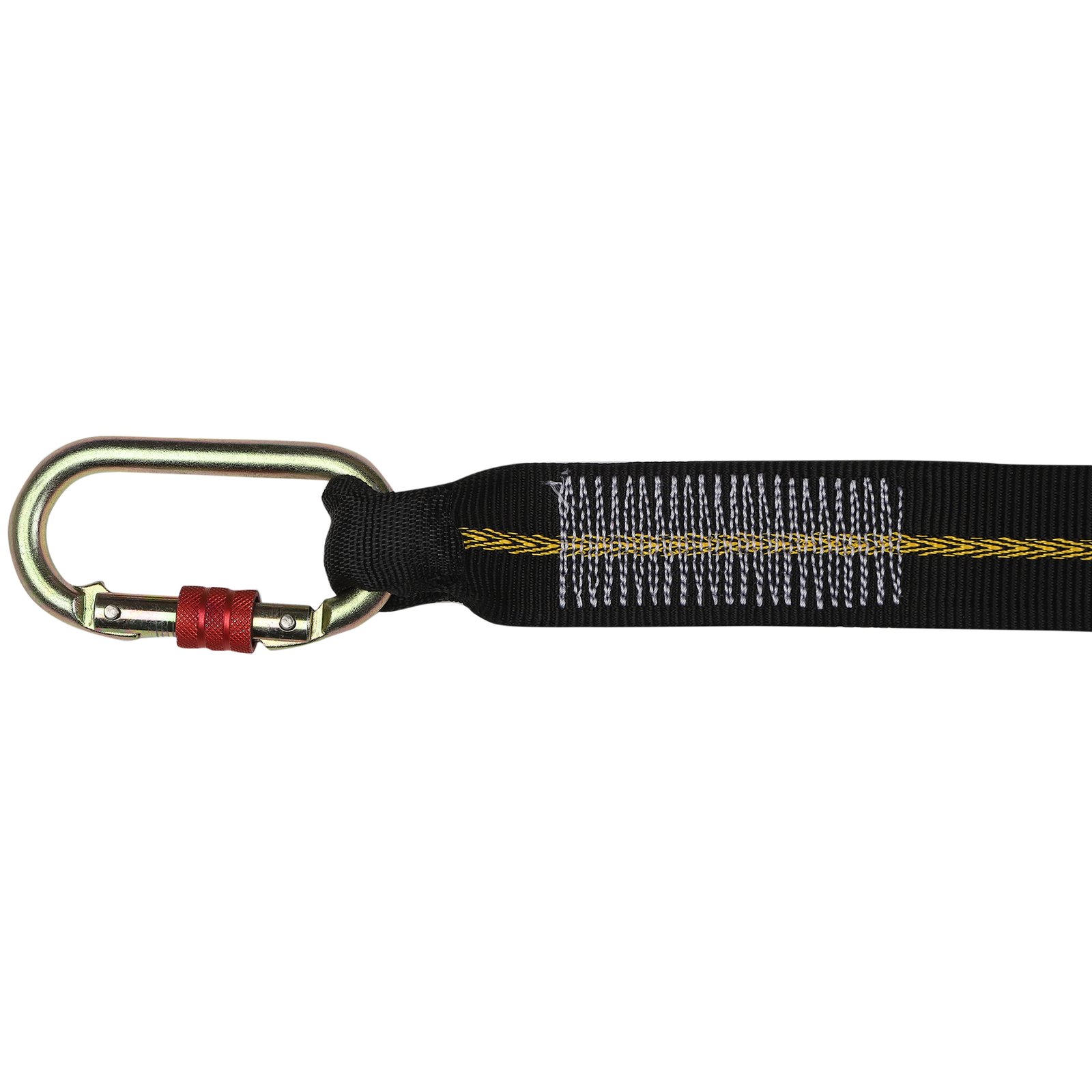Energy Absorbing Webbing Lanyard with Loop Attachment and Carabiner Anchorage - Image 3