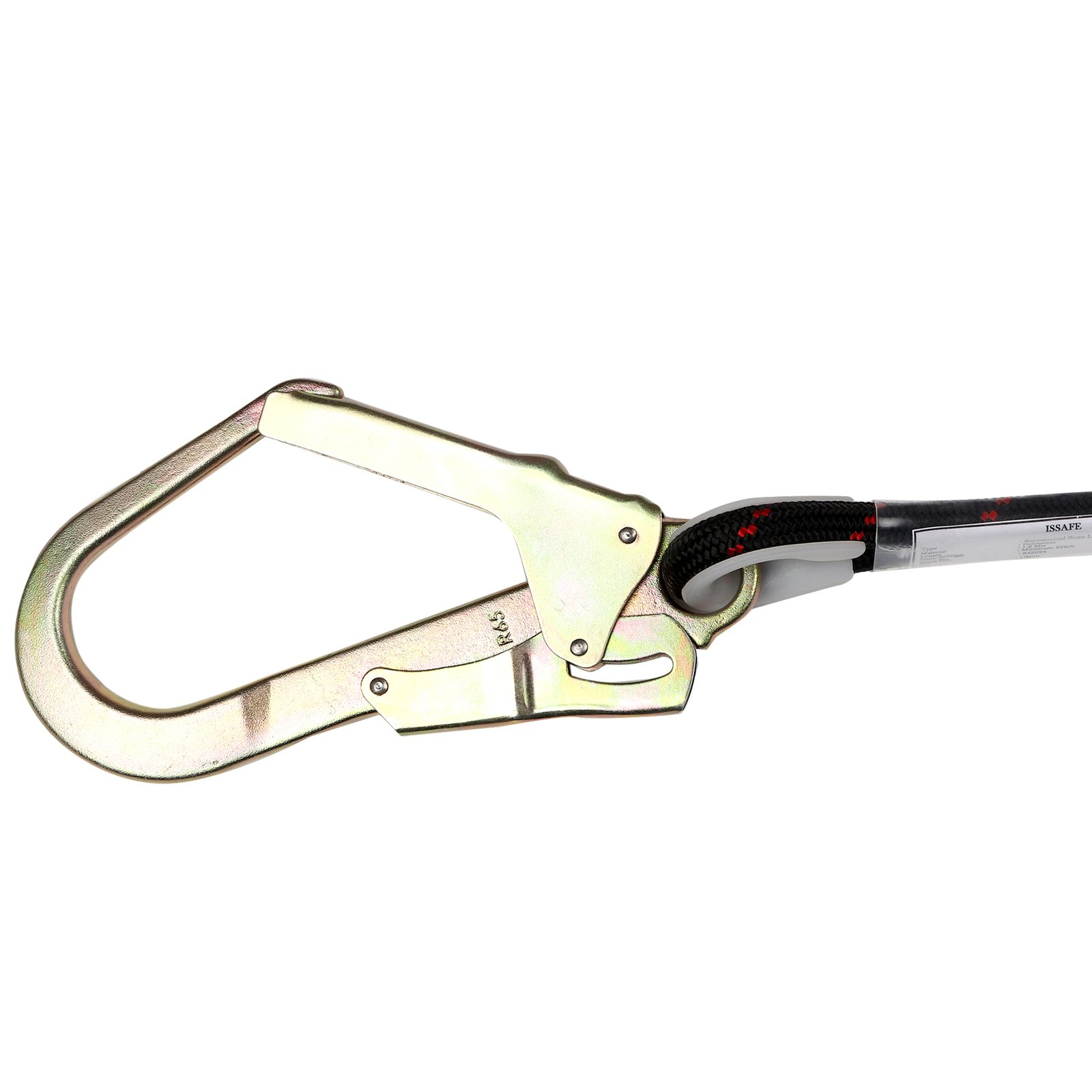 Kernmantle Rope with Energy Absorber with One Side Carabiner and Scarrolding Hook on the Other - Image 4