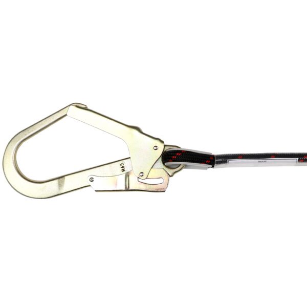 Adjustable Restraint Kernmantle Rope Lanyard with One Side Loop and Scarrolding Hook on the Other - Image 3