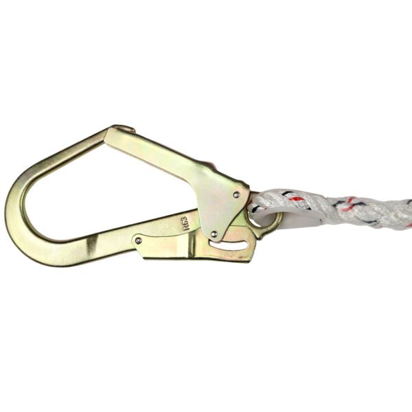 Fall Protection Lanyard with Carabiner Attachment and Scaffolding Hook - Image 3