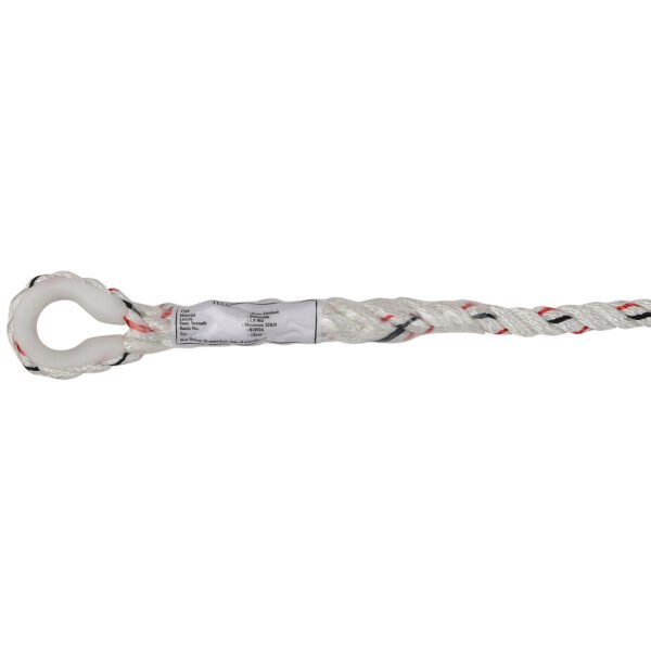 Rope 14mm Diameter Lanyard with Energy Absorber and Loop Attachment - Image 3