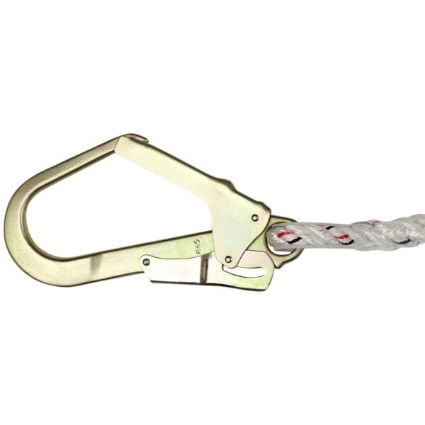 Fall Rrestraint 1m - 2m Lanyard with Carabiner Attachment and Scaffolding Hook - Image 3
