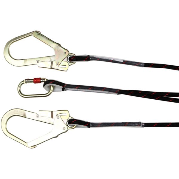Kernmatle Rope Double Lanyard with Two Ropes and 2 Scaffolding Hooks - Image 2