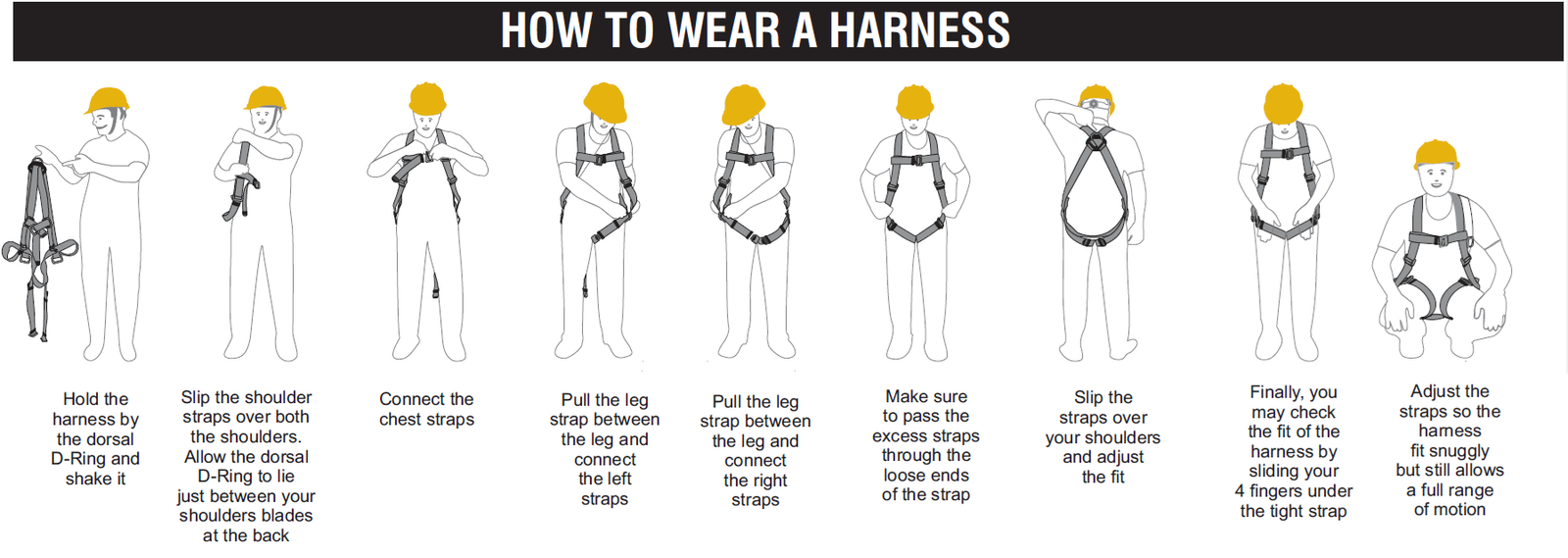 how to wear a safety harness
